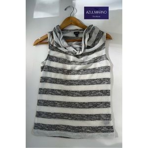Rafaella — Striped sleeveless blouse Size S • Blusa rayada sin mangas —S mujer •